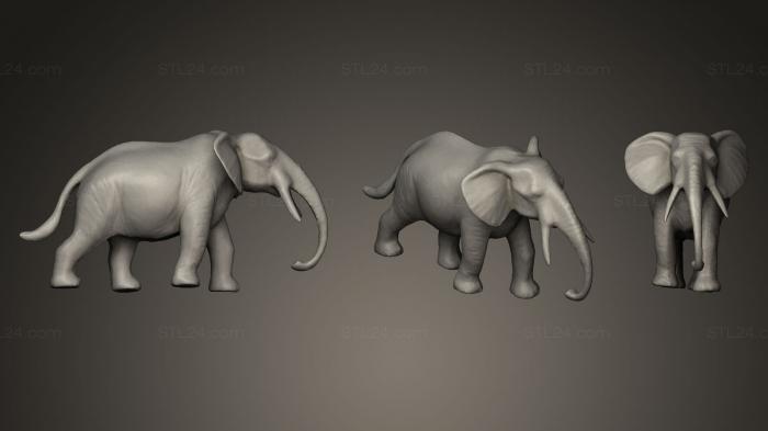Статуэтки животных (Пластиковый Слон, STKJ_0393) 3D модель для ЧПУ станка